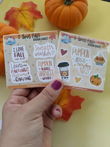 Fall Mini Sticker Sheet Samplers