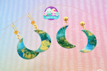 Load image into Gallery viewer, Moonlight Dreams Alcohol Ink Earrings