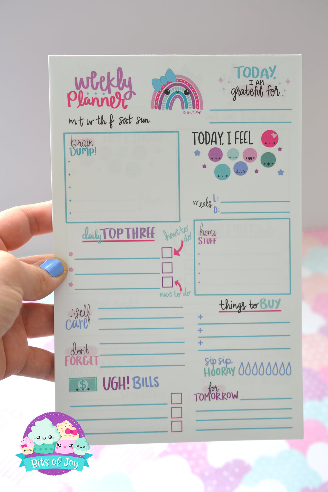 Bits of Joy Weekly Planner Notepad