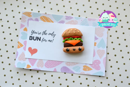 Burger Valentine's Pun Card