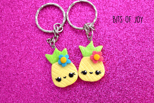 Kawaii Pineapple Keychain