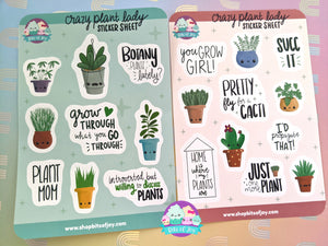 Crazy Plant Lady Sticker Sheet Combo