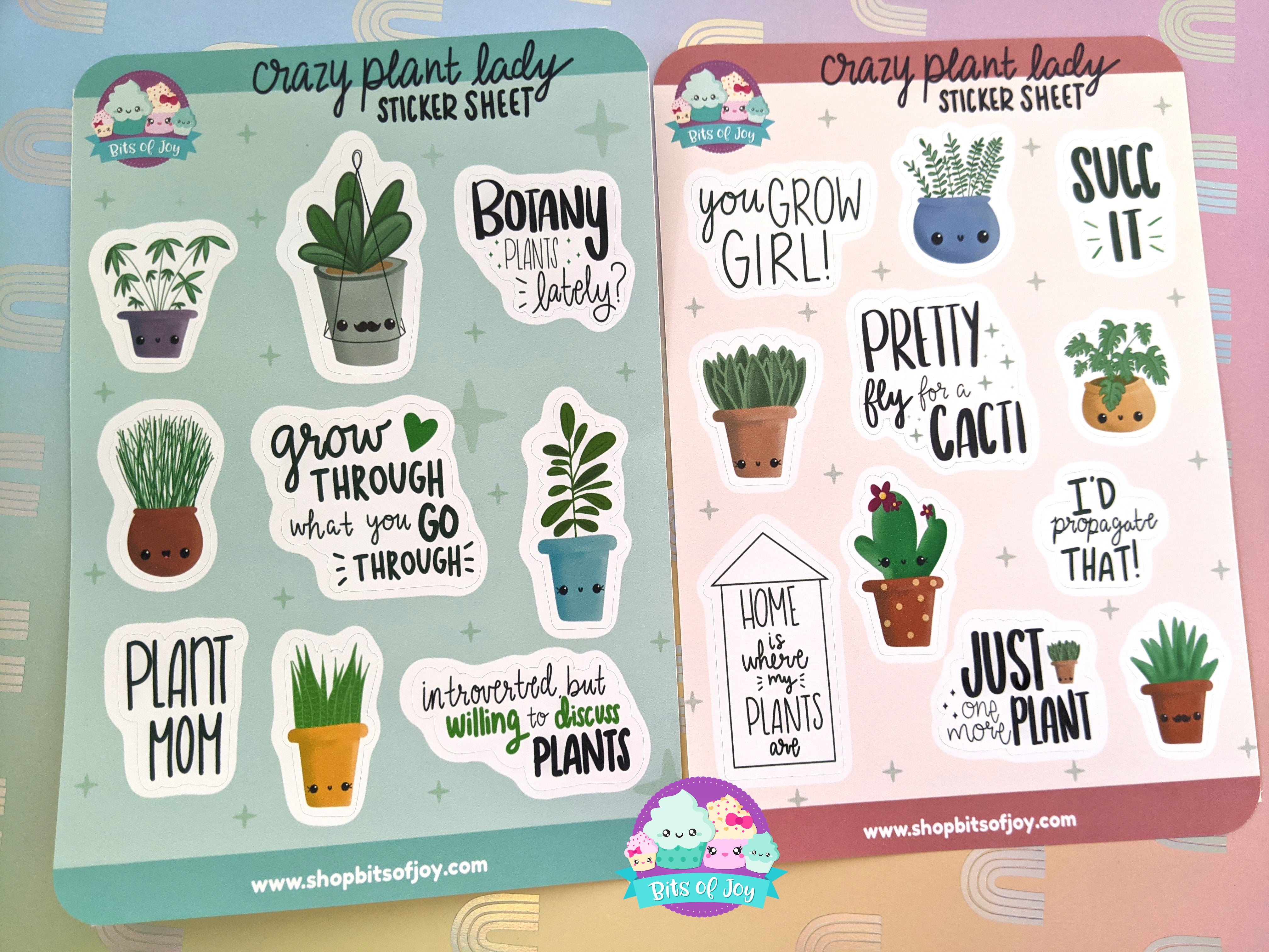 Crazy Plant Lady Sticker Sheet Combo