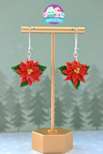 Load image into Gallery viewer, Poinsettia Dangles