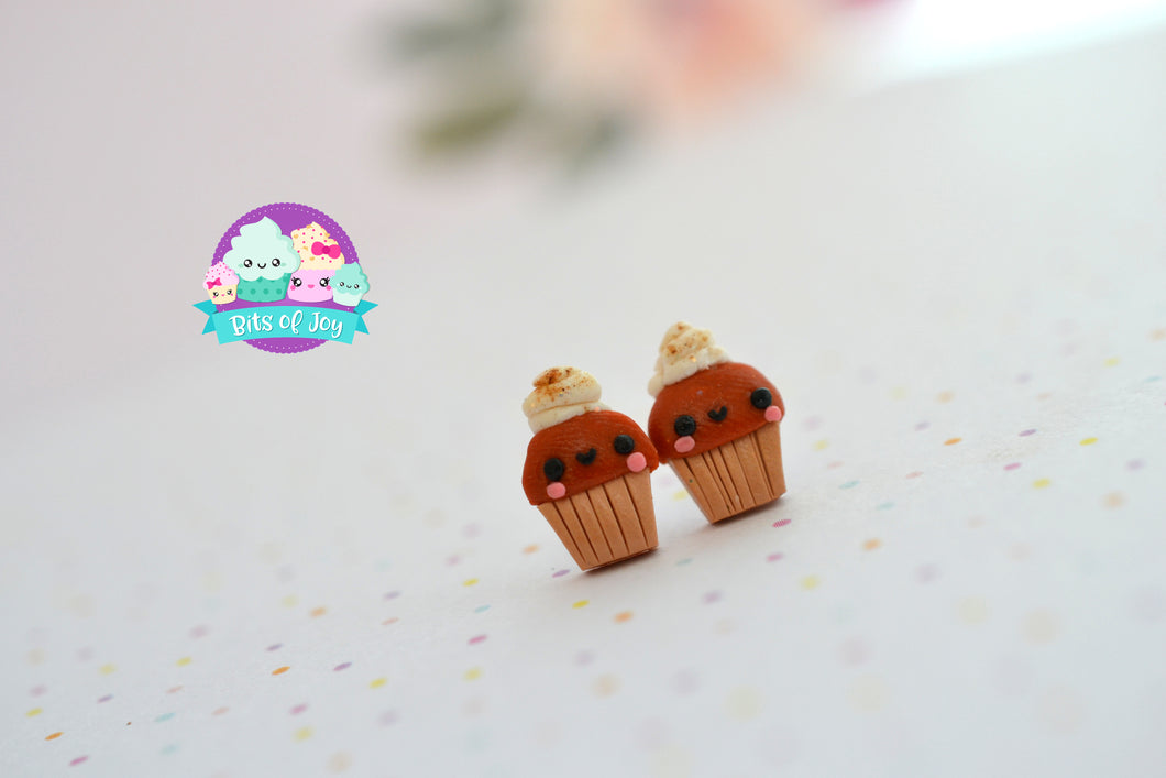 Pumpkin Cupcake Cutie Studs
