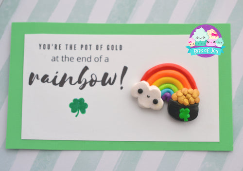 Pot of Gold Rainbow Magnet or Pin