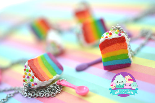 Rainbow Cake Necklace