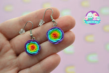 Load image into Gallery viewer, Radiant Rainbow Flower Dangles