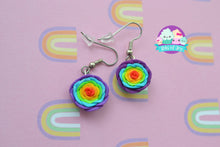Load image into Gallery viewer, Radiant Rainbow Flower Dangles