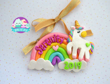 Load image into Gallery viewer, Magical Rainbow Unicorn Ornament