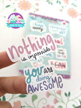 Load image into Gallery viewer, Handlettered Inspirational Sticker Sheet Combo