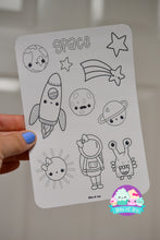 Load image into Gallery viewer, Color Your Own Space Sticker Sheet
