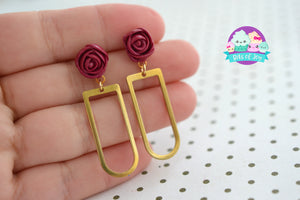 You're a Beauty Gold Rose Studs