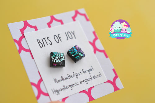 Mini Square Alcohol Ink Studs