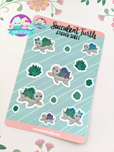 Succulent Turtle Sticker Sheet