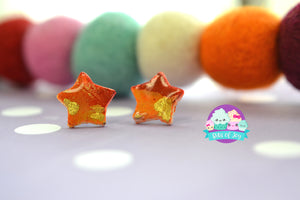 Alcohol Ink Star Studs