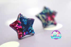 Alcohol Ink Star Studs