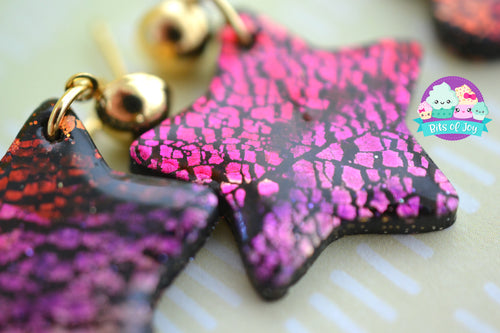 Superstar Alcohol Ink Star Studs