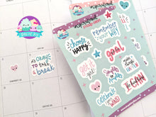 Load image into Gallery viewer, Handlettered Inspirational Sticker Sheet Combo