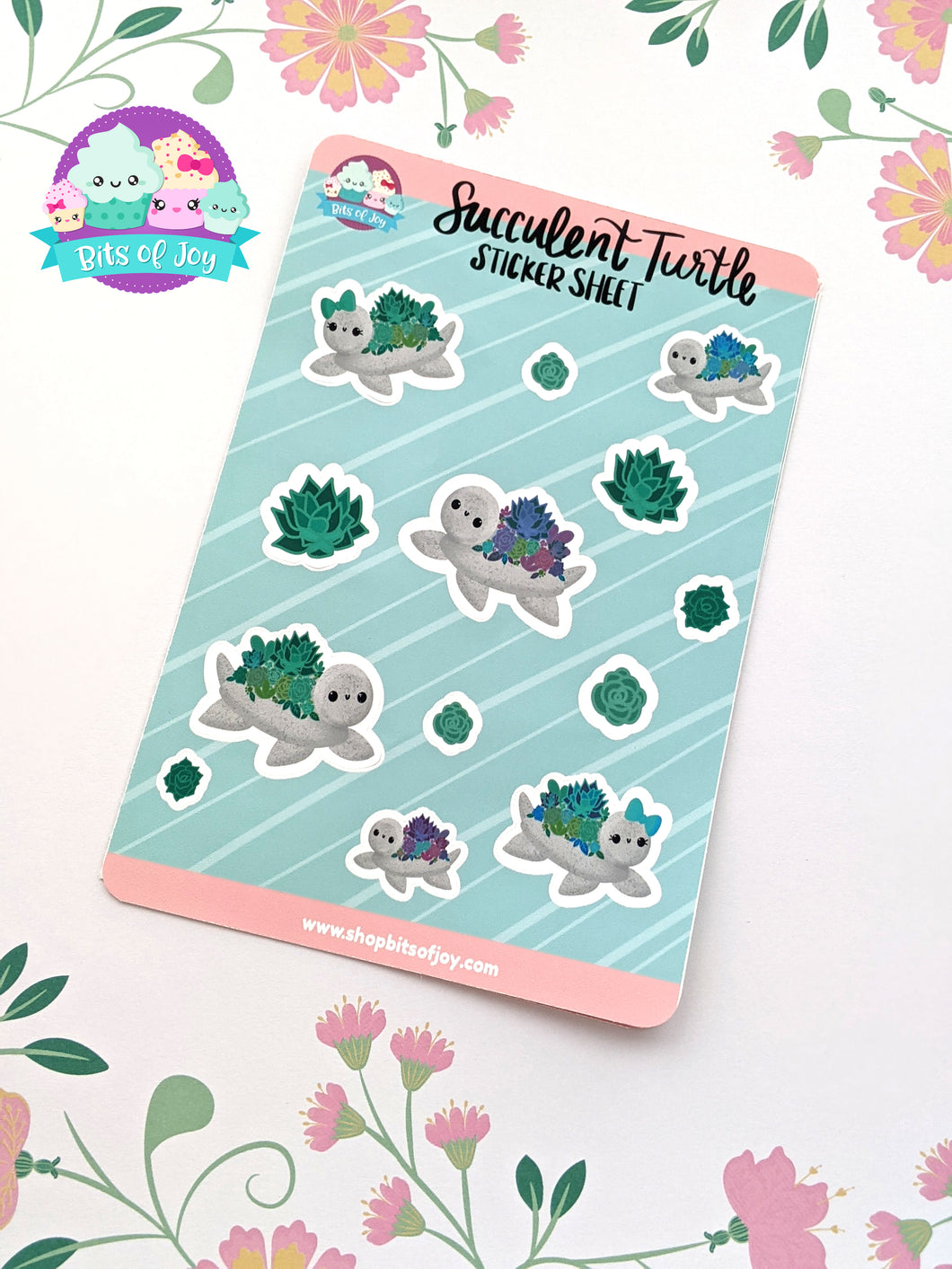 Succulent Turtle Sticker Sheet