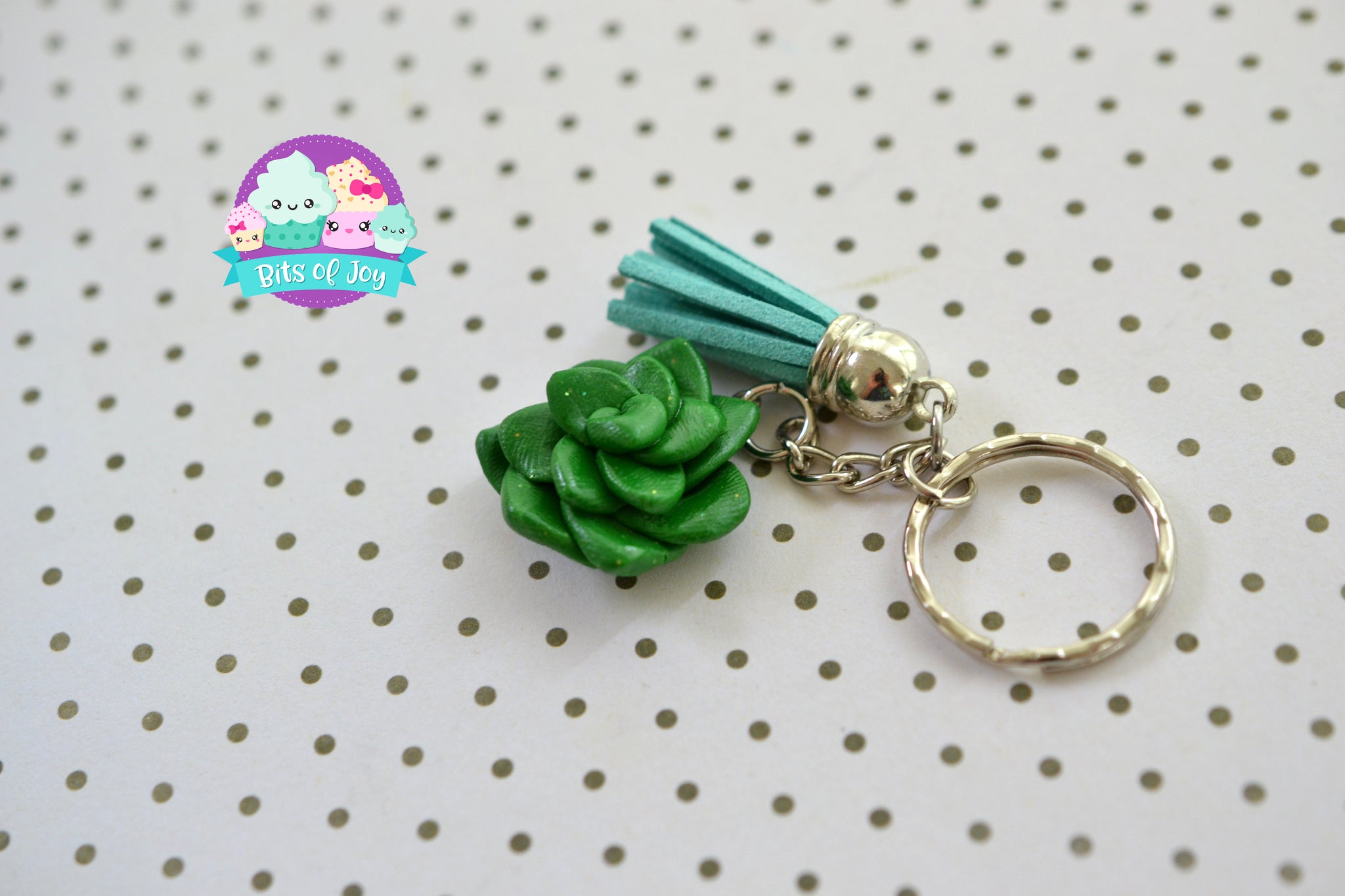 succulent keychain Succulent Tassel Keychain