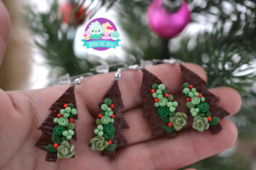 Mini Succulent Tree Earrings