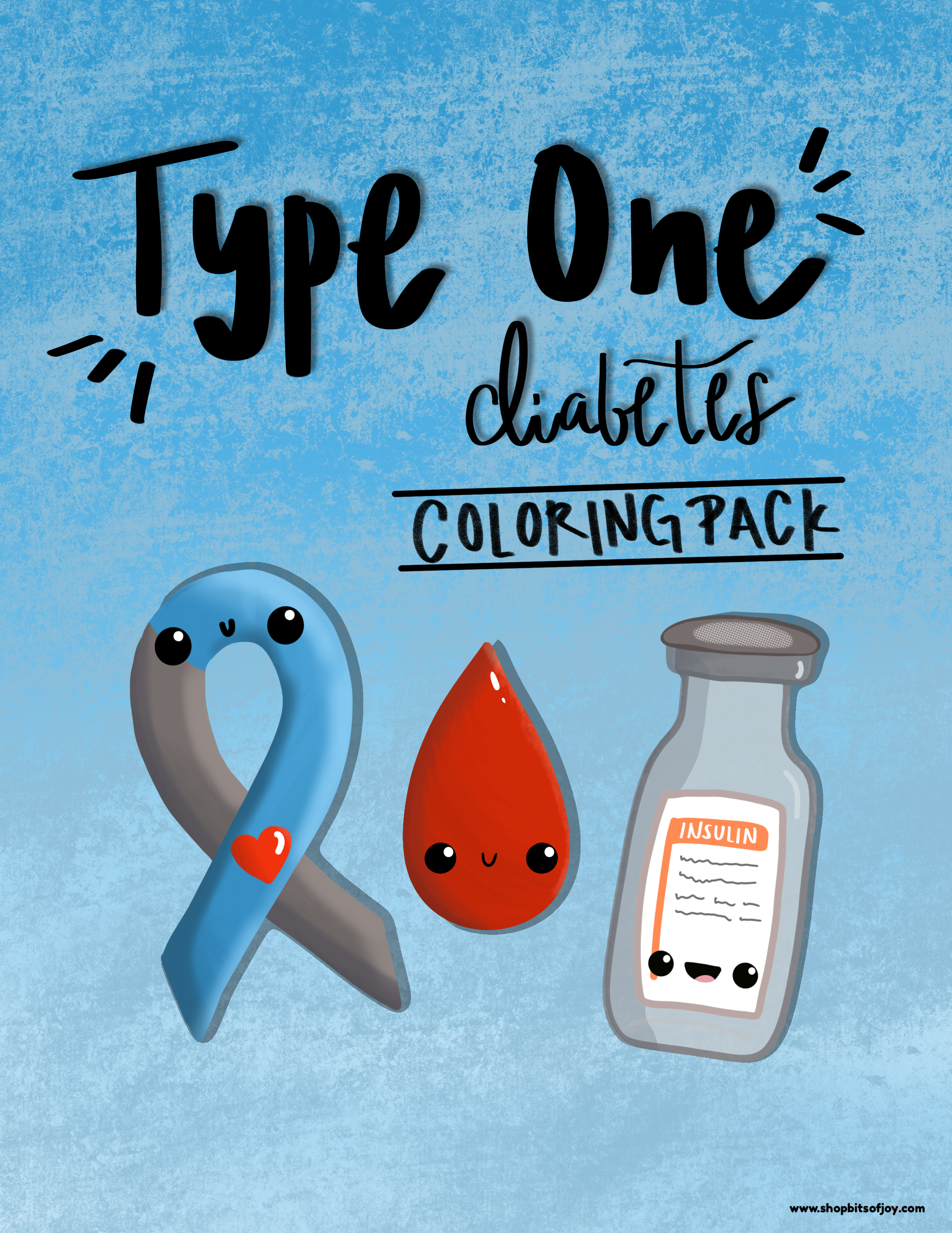 Type One Diabetes Coloring Pack-DIGITAL PRODUCT – Bits of Joy