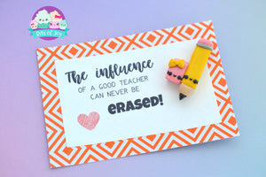 Pencil & Eraser Teacher Charm