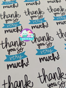 Thank You So Very Much! Digital Sticker File