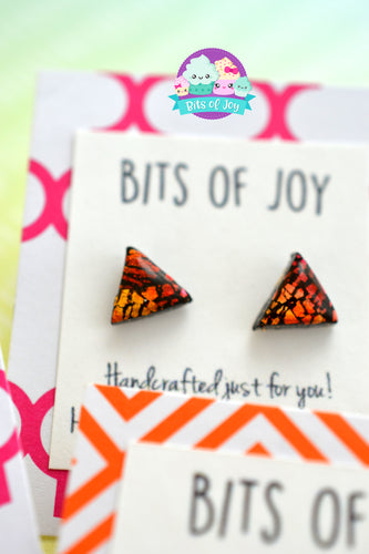 Mini Triangle Alcohol Ink Studs