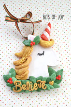 Load image into Gallery viewer, Magical Christmas Unicorn Ornament