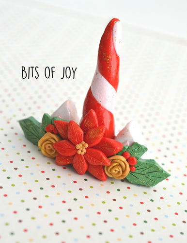 Poinsettia Unicorn Ring Holder
