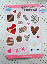 Load image into Gallery viewer, Valentine&#39;s Day Chocolates Sticker Sheet