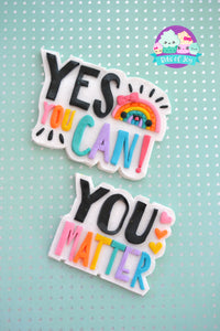 Inspirational Hand Lettered Mantra Quote Magnets