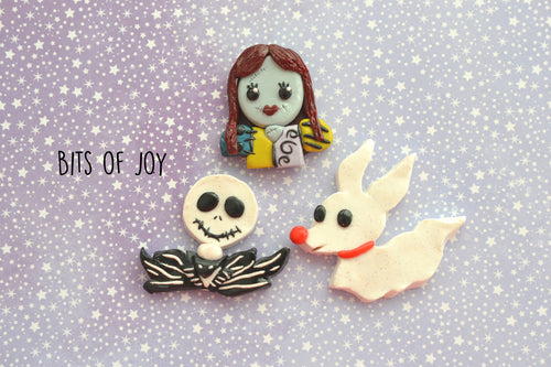 Chibi Jack, Sally, and Zero Magnet Set